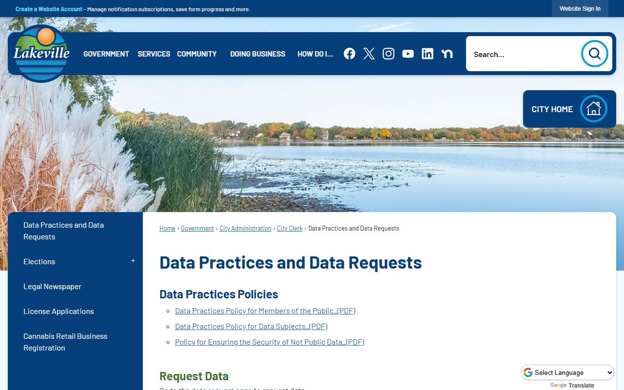 Lakeville warrant records data practices page