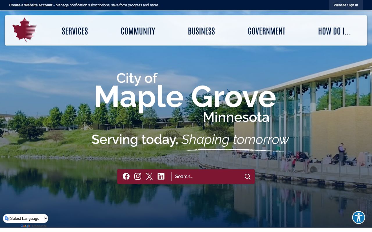 City of Maple Grove official website for warrant records information