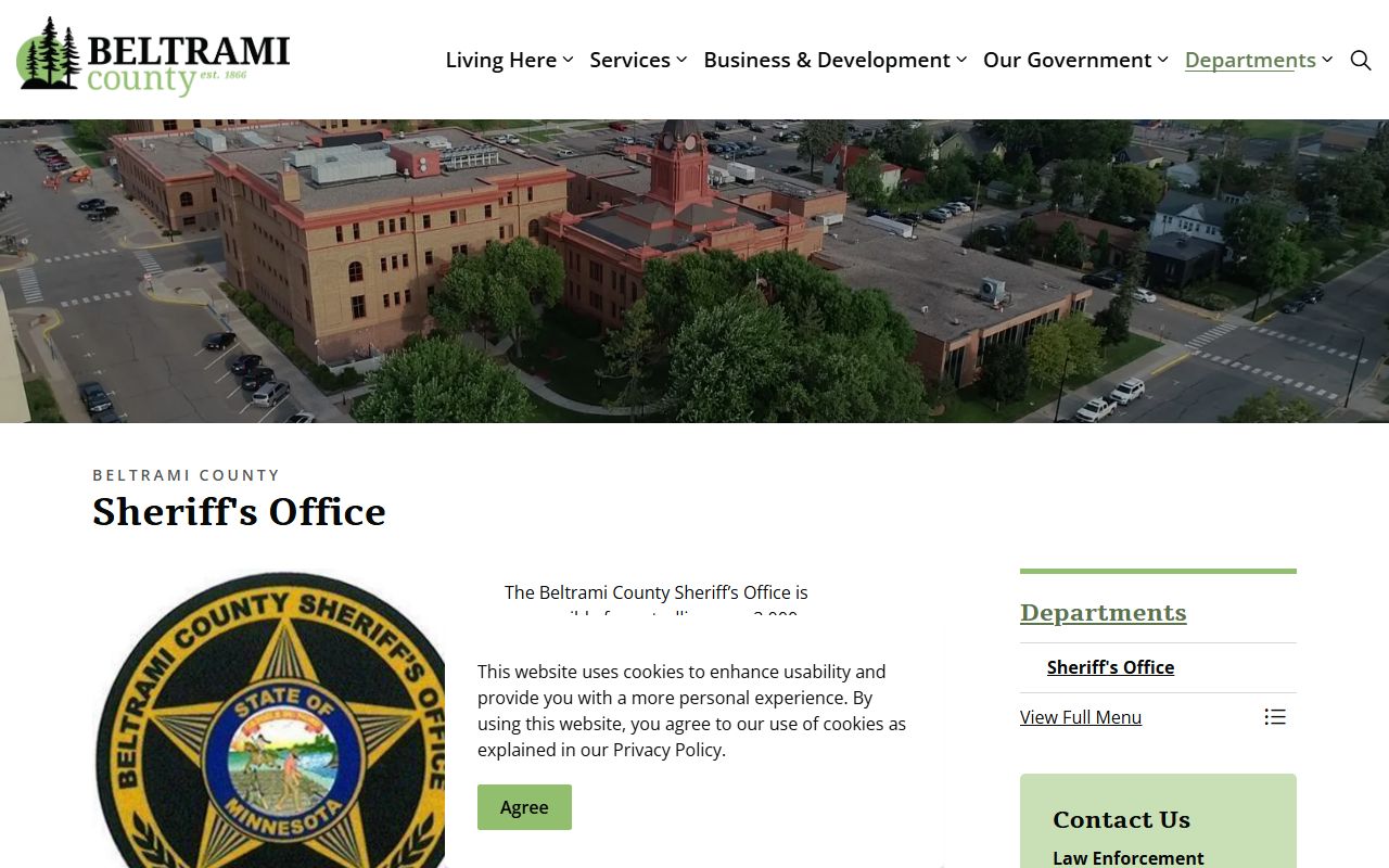 Beltrami County Sheriff Office warrant records