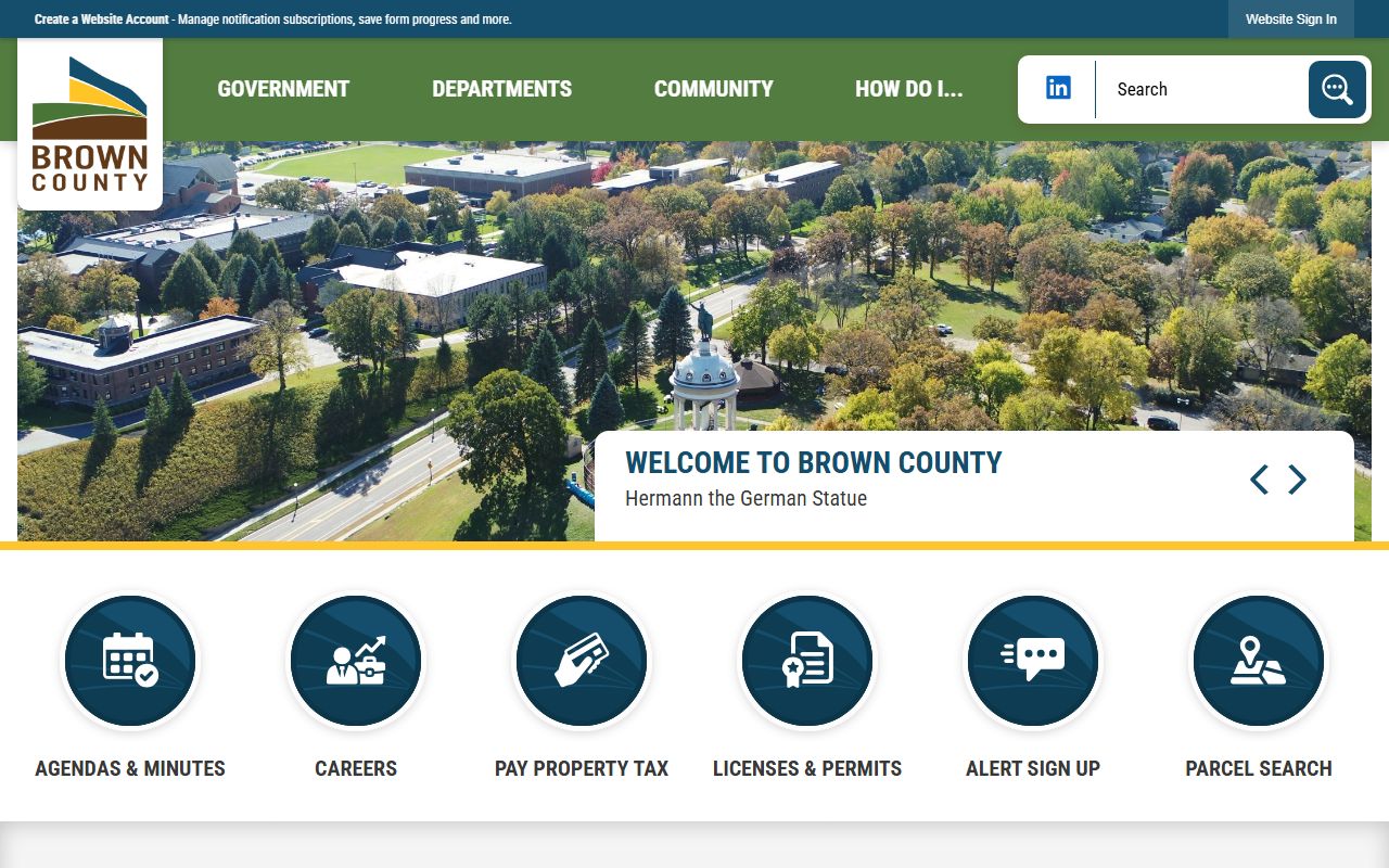 Brown County official site warrant records