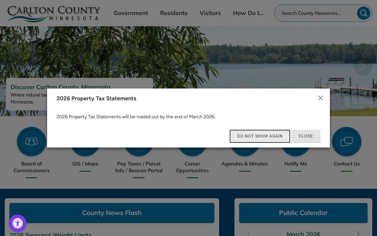 Carlton County official website warrant records