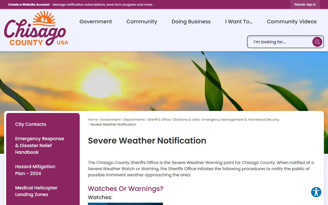 Chisago County Sheriff page warrant records