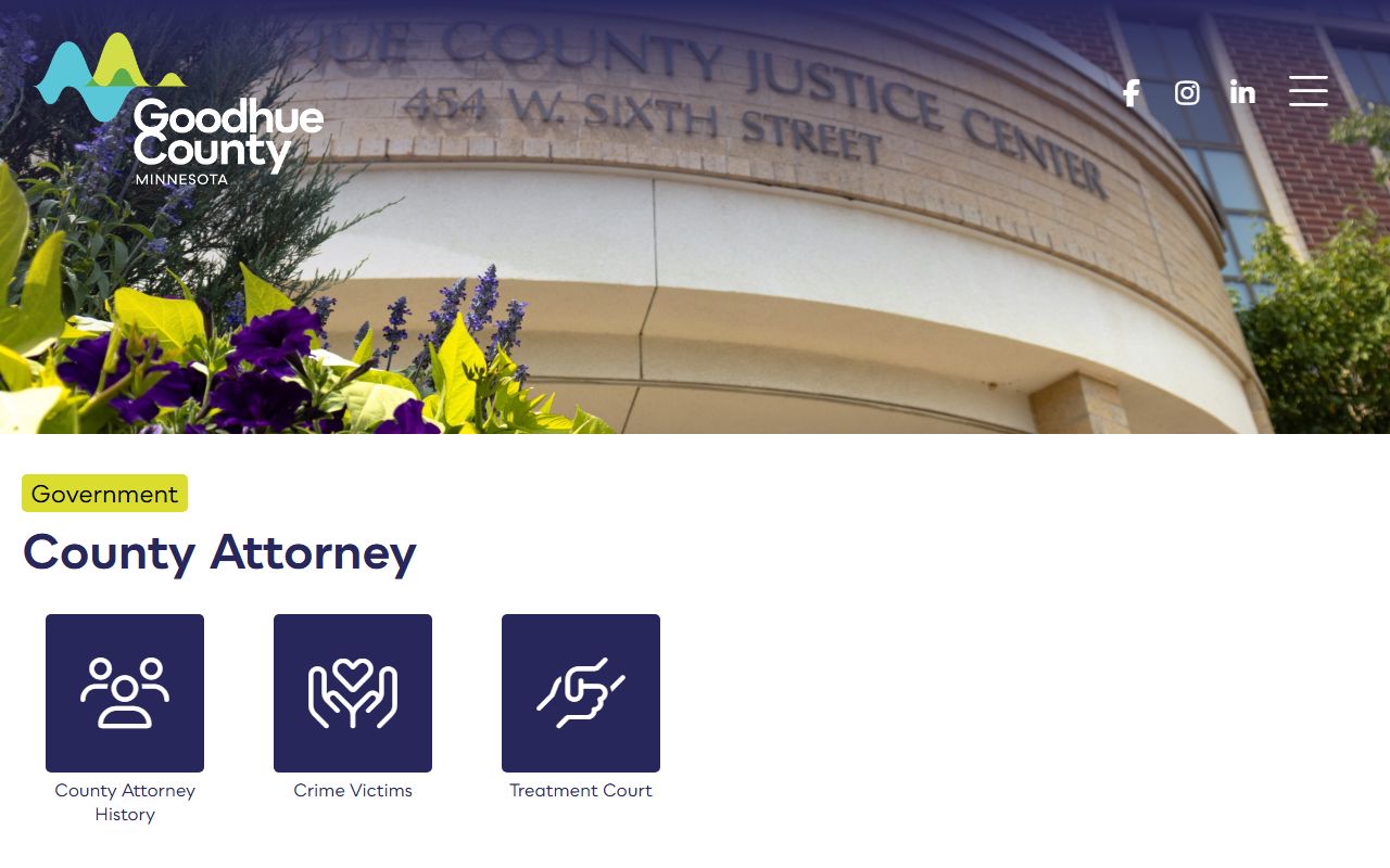 Goodhue County warrant records county attorney page