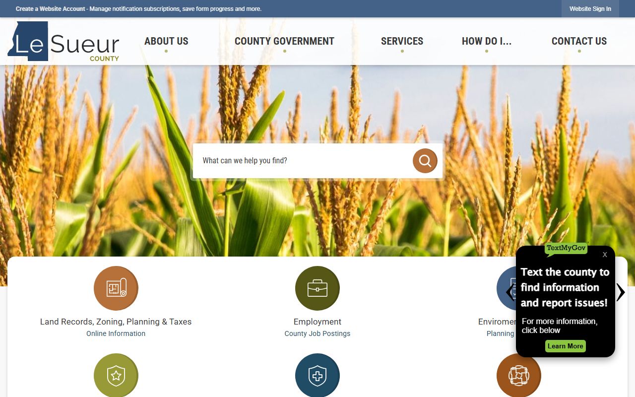 Le Sueur County official website warrant records