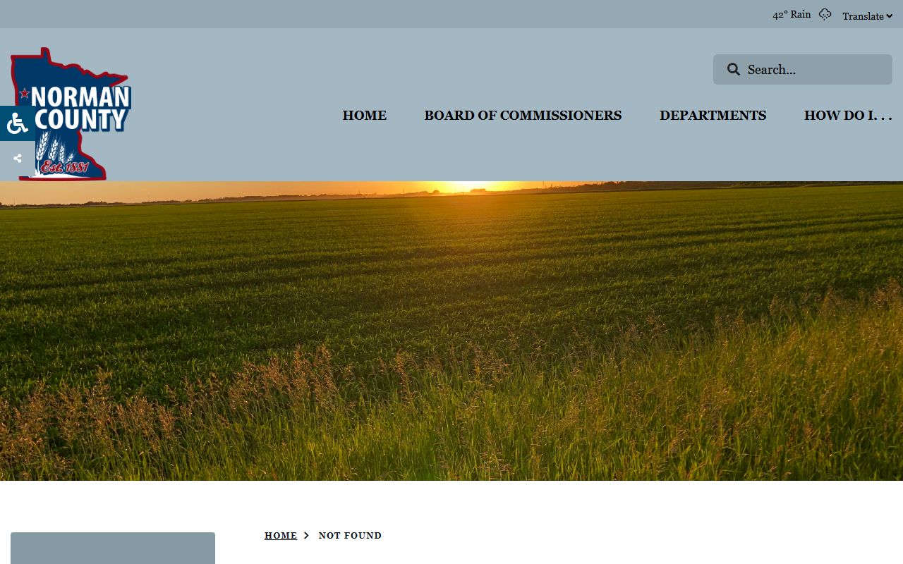 Norman County Sheriff Department page for warrant records