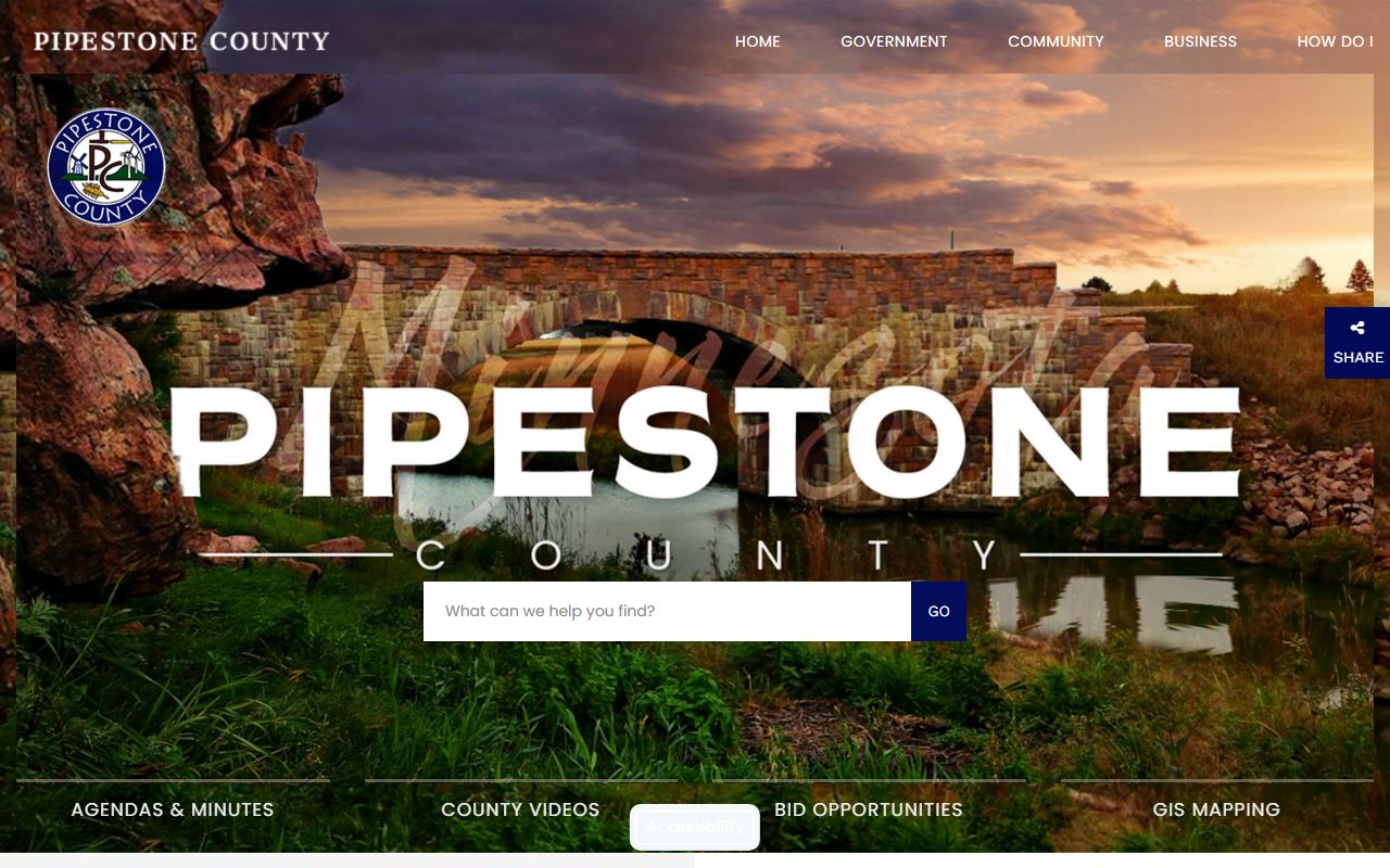 Pipestone County official website for warrant records