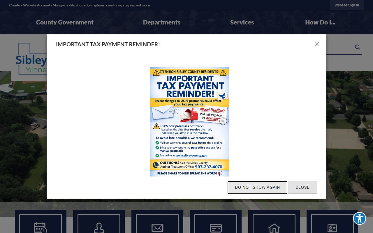 Sibley County official website for warrant records search