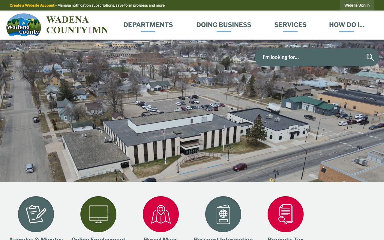 Wadena County official website for warrant records