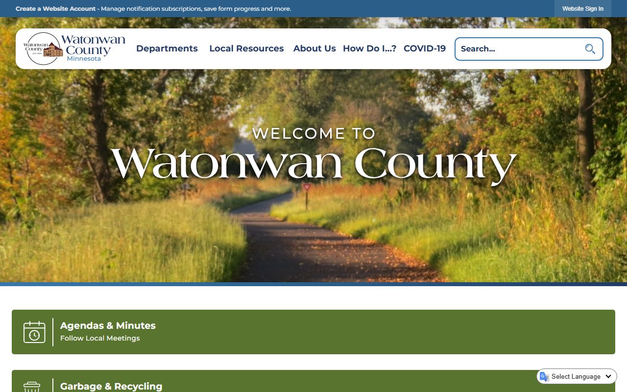 Watonwan County official website for warrant records